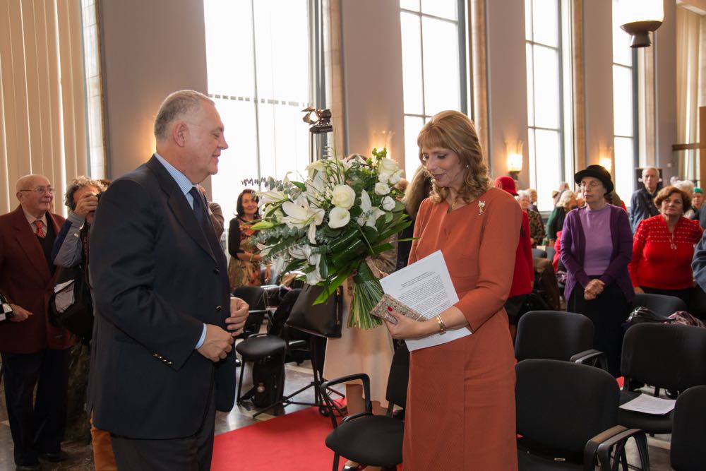 Principesa Maria a Romaniei la avanpremiera spectacolului de teatru radiofonic cu piesa Alegerea, scrisa de Regele Mihai I si Regina Ana in anul 1960, Radio Romania, 20 octombrie 2016