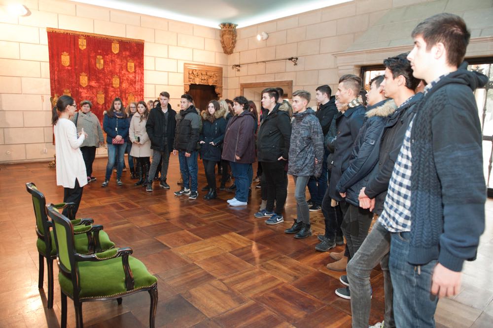 Elevii Liceului Grigore Antipa din Brasov in vizita la Palatul Elisabeta, 25 noiembrie 2016 ©Daniel Angelescu