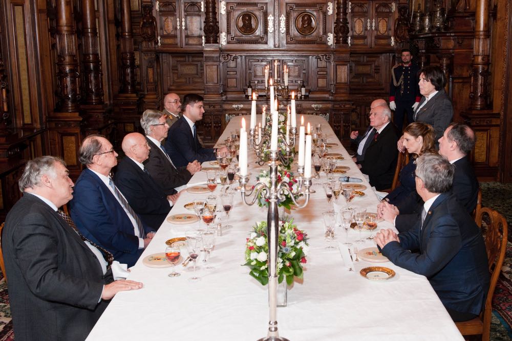 Pranz la Castelul Peles în onoarea Academiei Romane si a Academiei franceze de Stiinte, 30 ianuarie 2017, foto Daniel Angelescu ©Casa Majestatii Sale Regelui