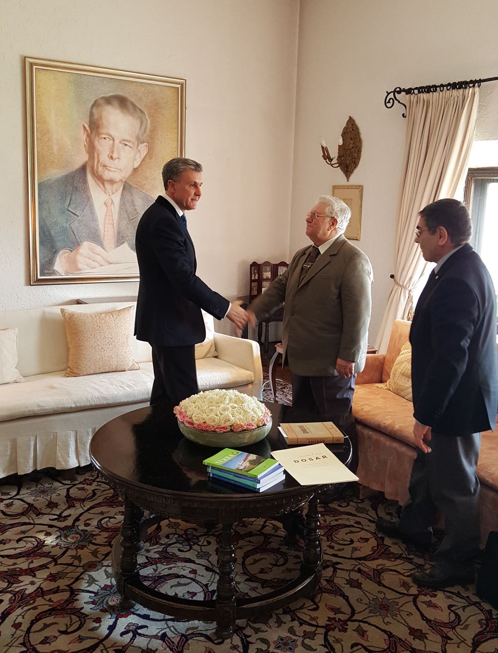 Principele Radu a primit la Palatul Elisabeta conducerea Societatii de Geografie din Romania, 31 martie 2017