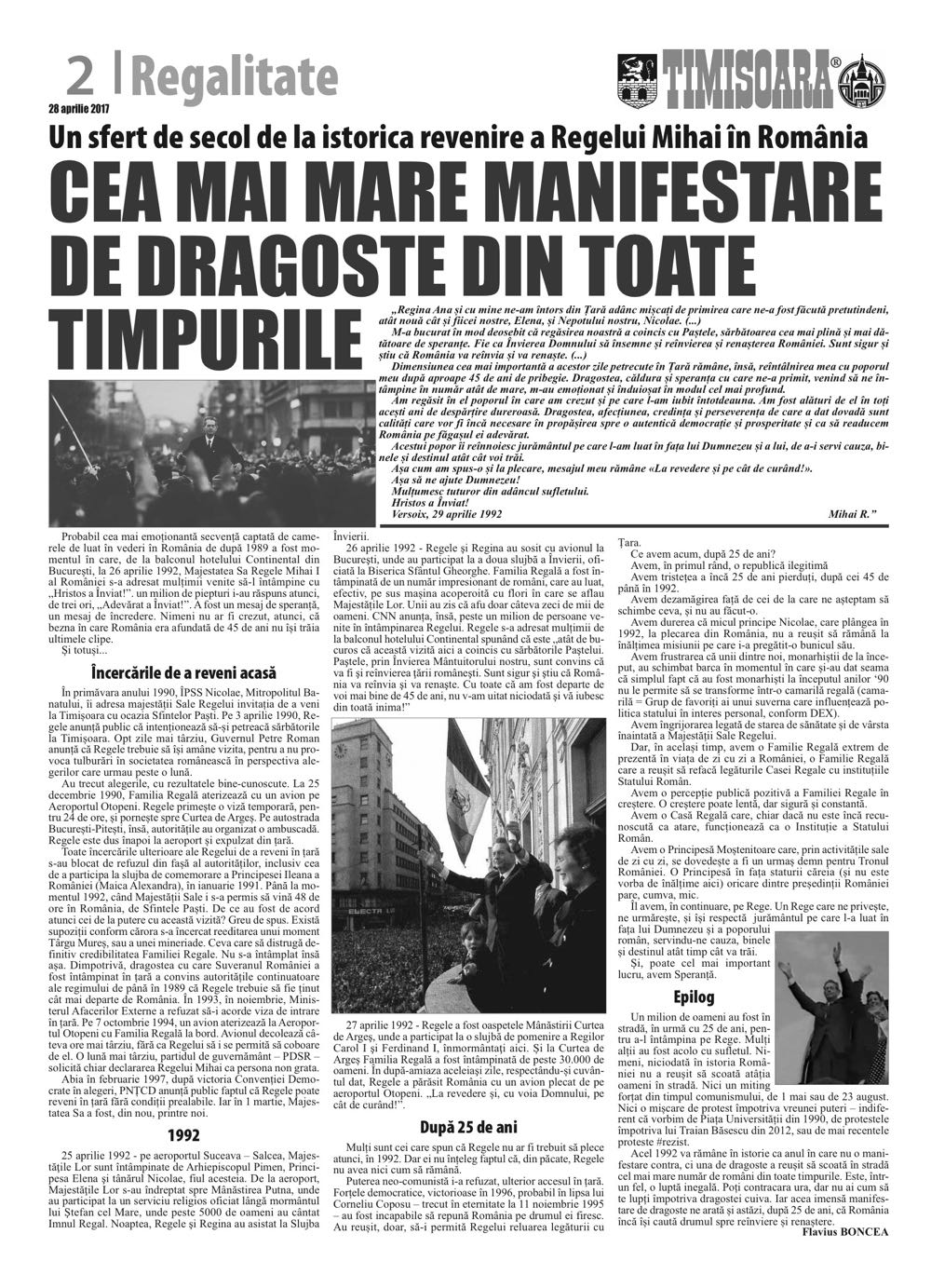 Ziarul Timisoara 28 aprilie 2017