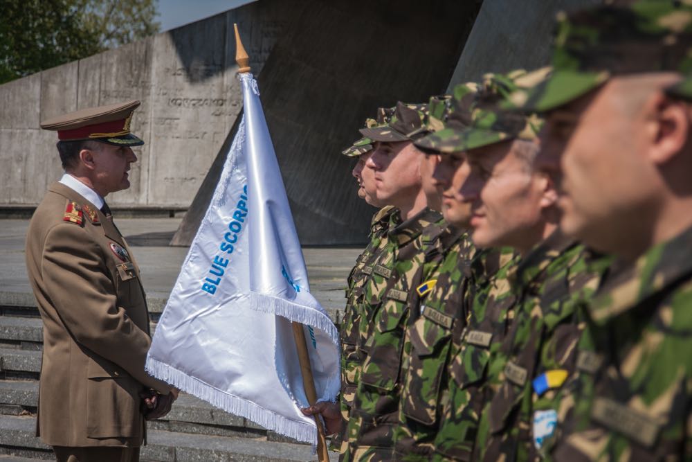 Principele Radu, Brigada 17 Mecanizata Poznan, ceremonia noului drapel de lupta al Batalionului Logistic Regele Carol II al Romaniei, patronajul regal al Principesei Mostenitoare Margareta acordat Brigazii, 11 mai 2017 ©Brigada 17 Mecanizata Poznan