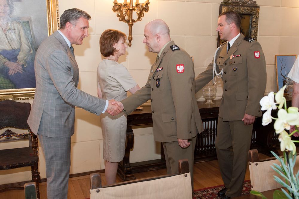 Principesa Mostenitoare Margareta, delegatie militara poloneza, Palatul Elisabeta, Batalionul Logistic Regele Carol II al Romaniei, 19 iunie 2017 ©Daniel Angelescu