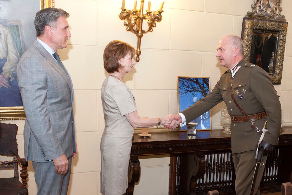 Principesa Mostenitoare Margareta, delegatie militara poloneza, Palatul Elisabeta, Batalionul Logistic Regele Carol II al Romaniei, 19 iunie 2017 ©Daniel Angelescu