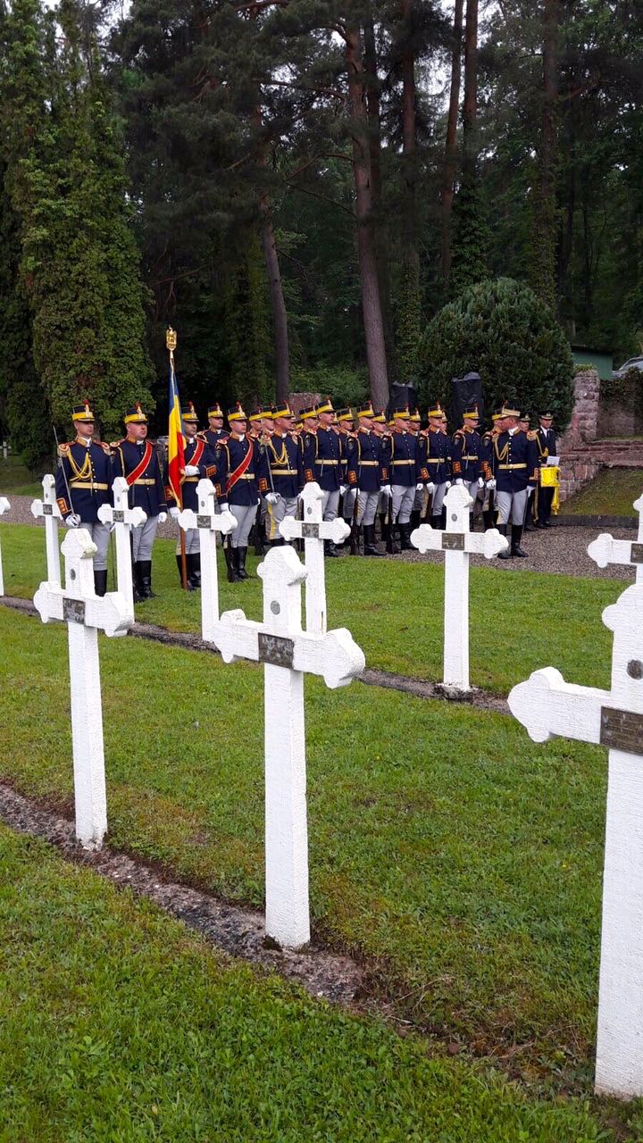 Ceremonia de omagiere a soldatilor romani ingropati la Soultzmatt in Primul Razboi Mondial, Principele Radu, 3 iunie 2017