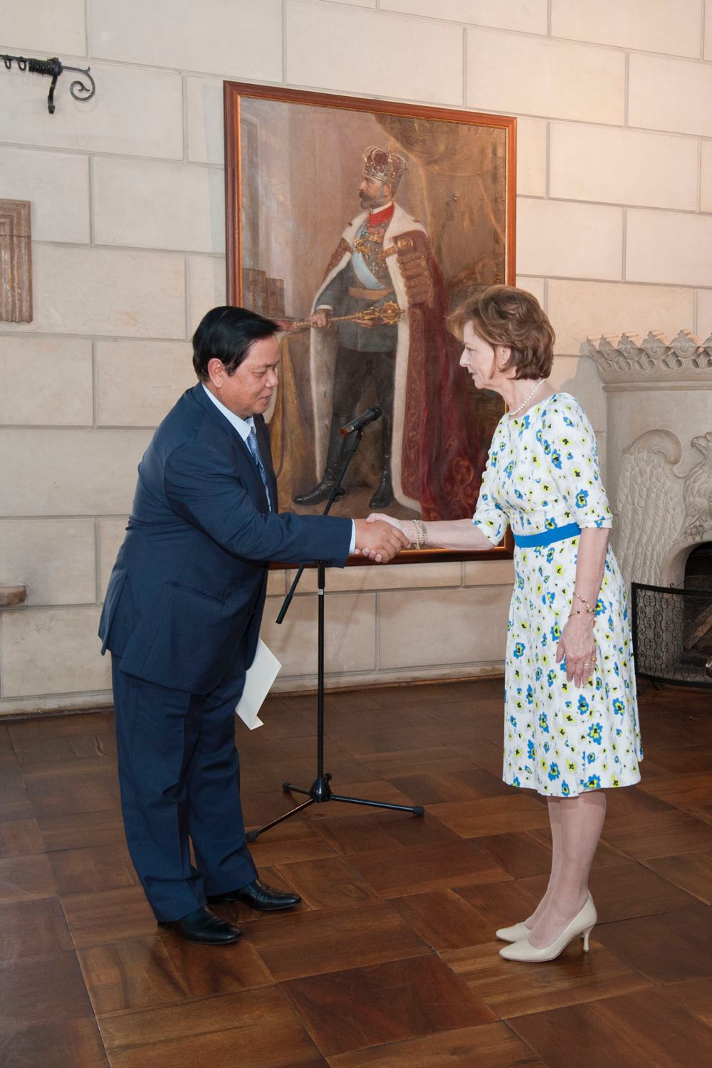 Custodele Coroanei romane a primit la Palatul Elisabeta o delegatie din Regatul Cambodgiei, 10 iulie 2017 ©Daniel Angelescu