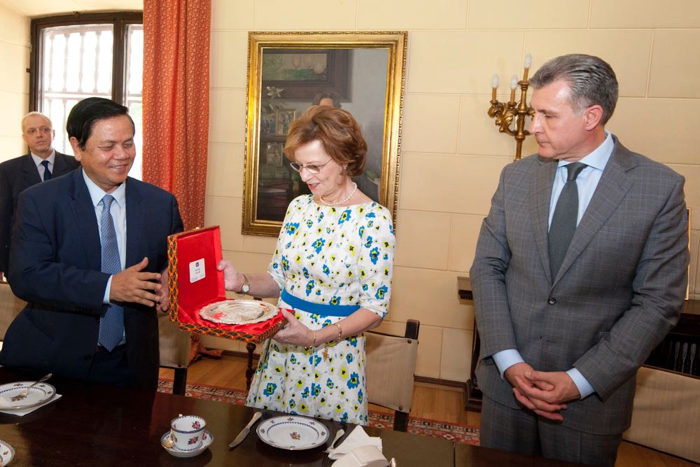 Custodele Coroanei romane a primit la Palatul Elisabeta o delegatie din Regatul Cambodgiei, 10 iulie 2017 ©Daniel Angelescu